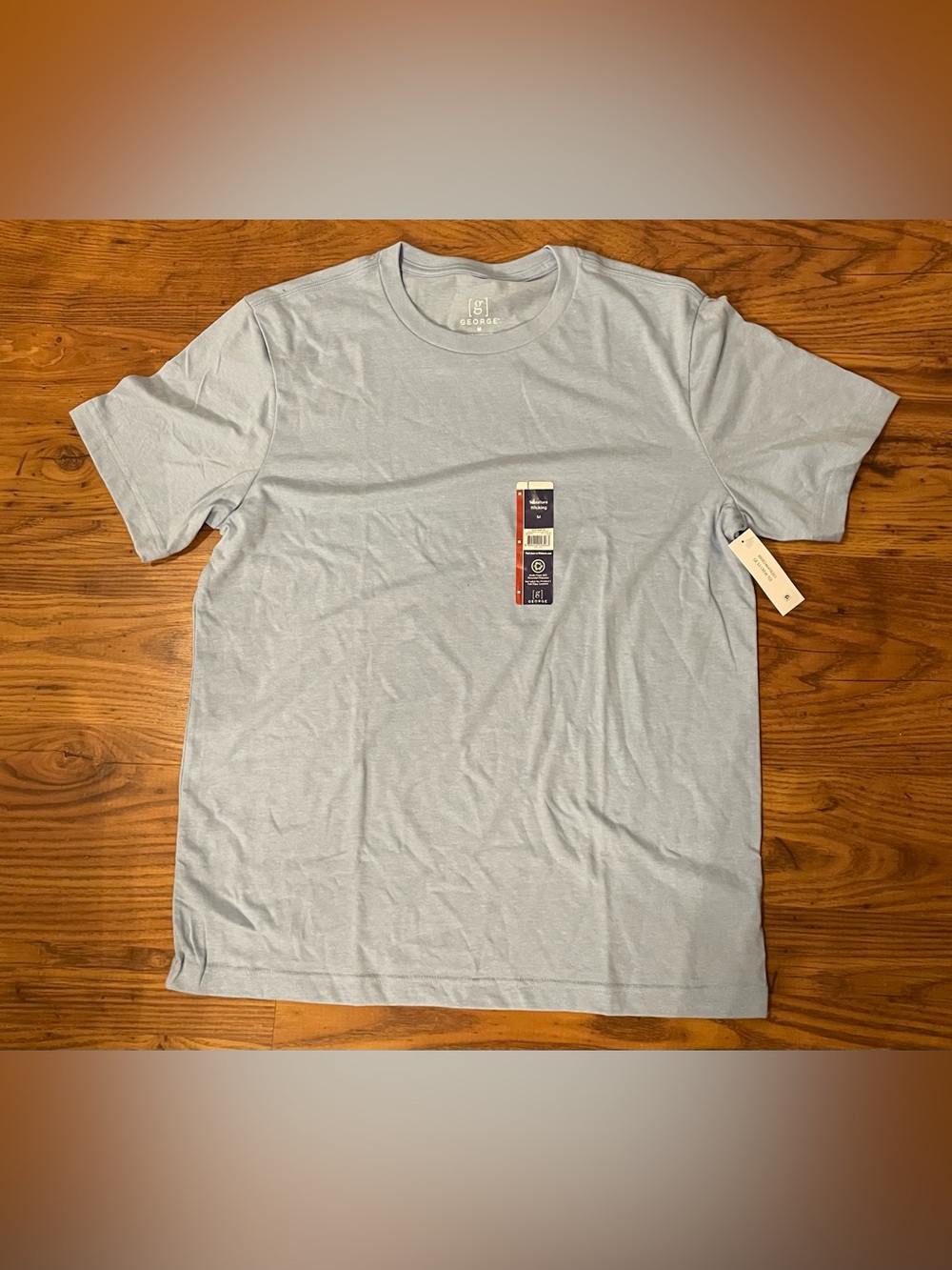 George Men's Pale Blue Crew Neck Short Sleeve Tee New with Tags Size Medium
